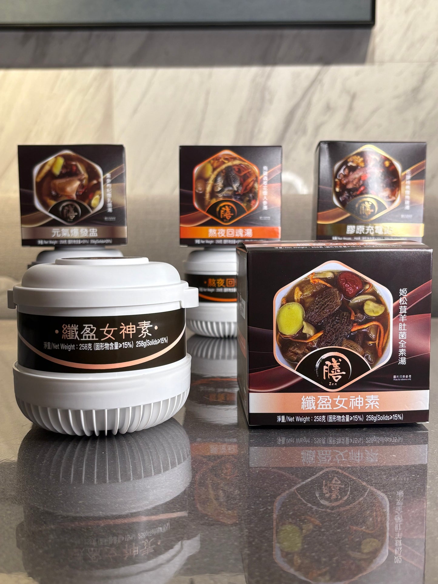 膳.自熱養生湯系列 纖型女神素 - 姬松茸羊肚菌全素湯 🌿🍄💚(五件以上有優惠)