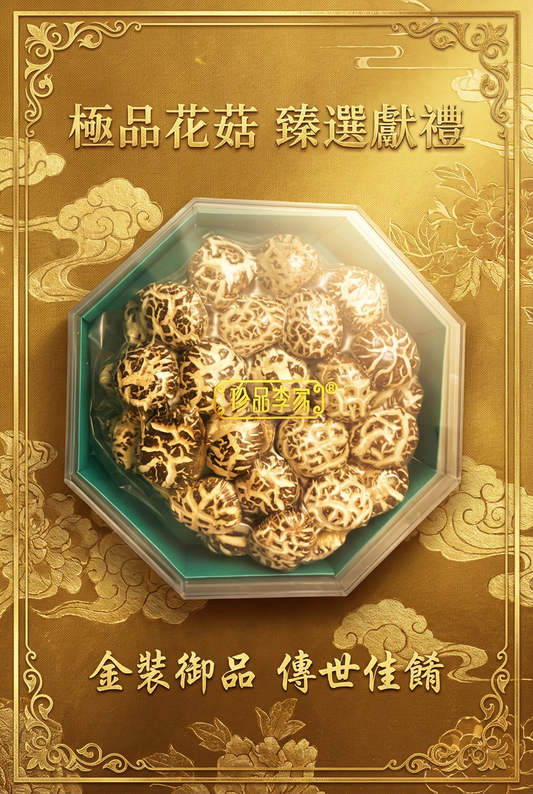 珍品李家 - 原木天白花菇(大) 禮盒裝(一斤)