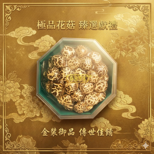 珍品李家 - 原木天白花菇(大) 禮盒裝(一斤)