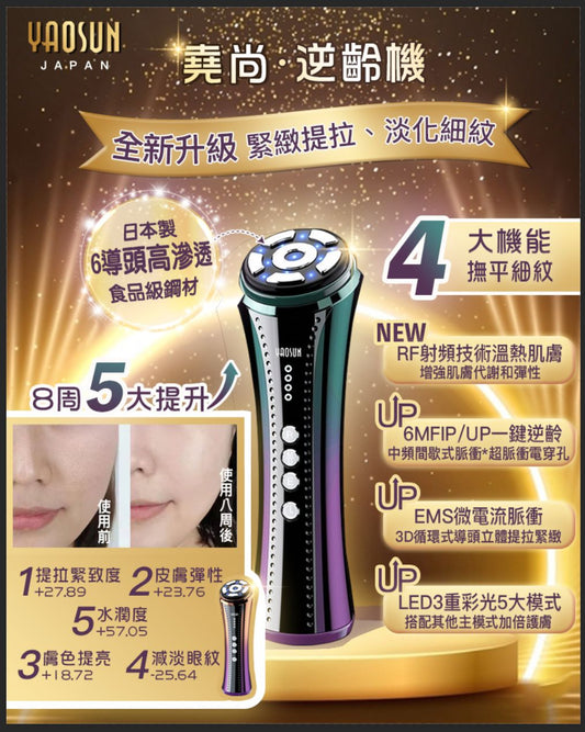 堯尚美顏射頻逆齡儀 YS310 紫綠色